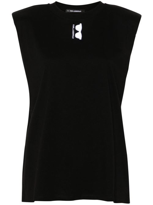 Canotta donna nera Karl Lagerfeld | 245W1716999